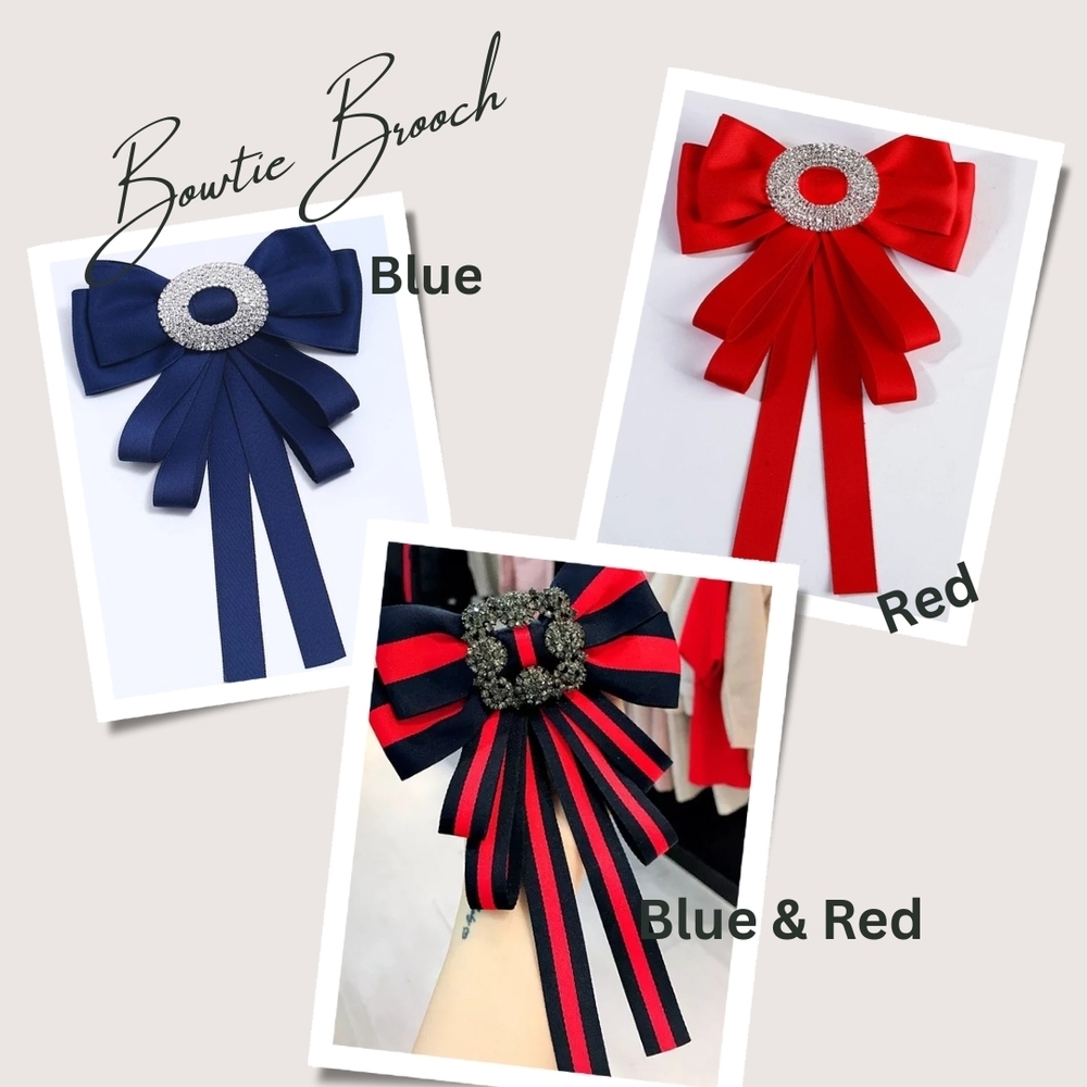 Elegant Bowtie Brooch Set - 3pcs Set - Picture 4 of 12
